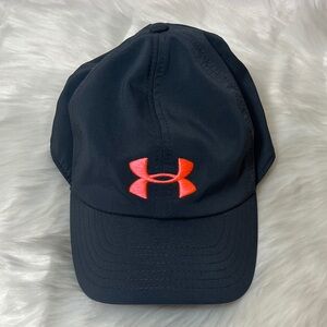 Under Armour Gray Hat with Vibrant Pink Logo
